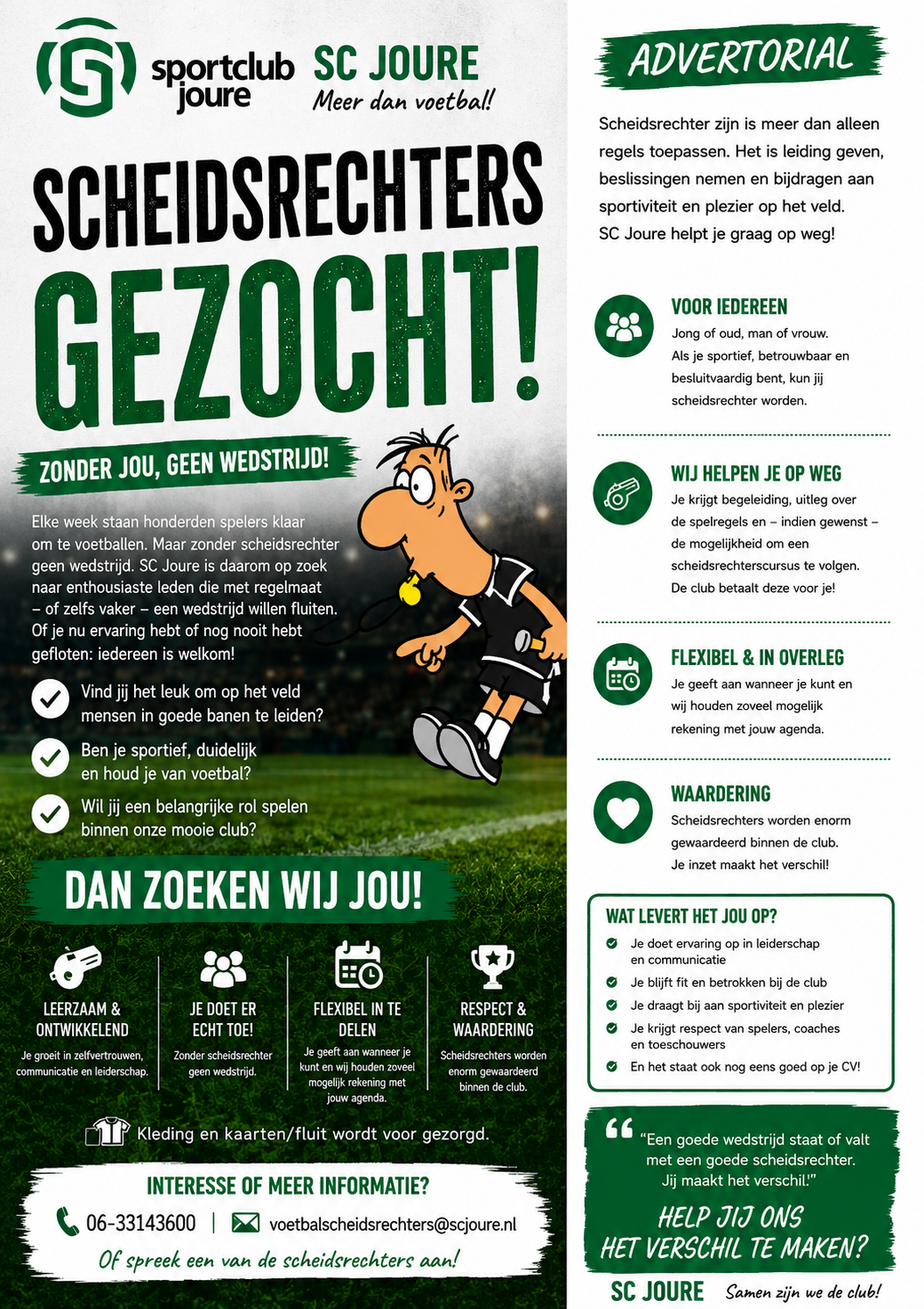 Scheidsrechters gezocht